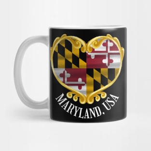 MARYLAND LUV GOLDEN HEART DESIGN Mug